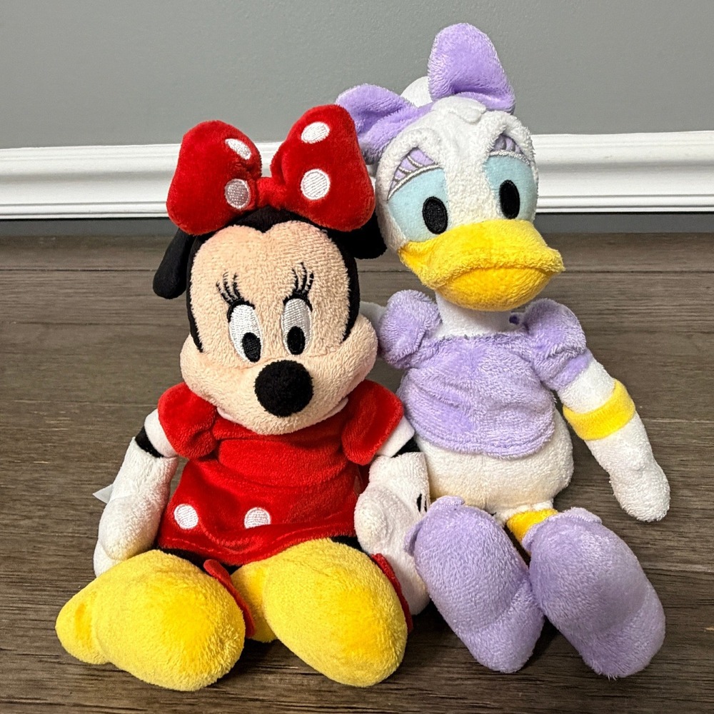 Disney Minnie Mouse & Daisy Duck Plush Set Stuffed Animal Toys Lot